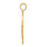 14k Polished Leaf Pendant - Image 2