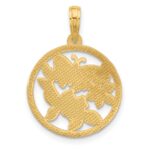 14K Polished Fancy Butterfly and Flowers Charm - Image 4