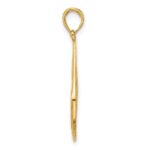 14K Polished Fancy Butterfly Teardrop Charm - Image 2