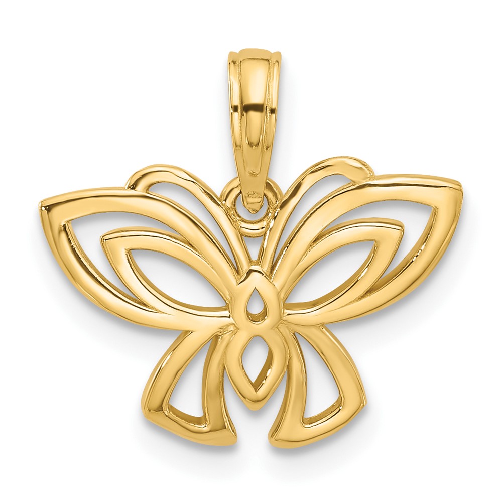 D5614.jpg 14K Polished Fancy Butterfly Charm - Image 1
