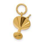 14ky Fancy Martini Glass With Olives Charm - Image 2