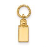 14k Blue Enameled Square Perfume Bottle Charm - Image 2
