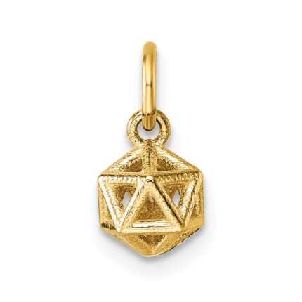 14K Polished Podium Pendant