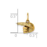 14K American Sign Language Alphabet Fingerspelling Sign G Pendant - Image 5