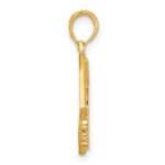 14K Polished Eagle in Square Pendant - Image 2