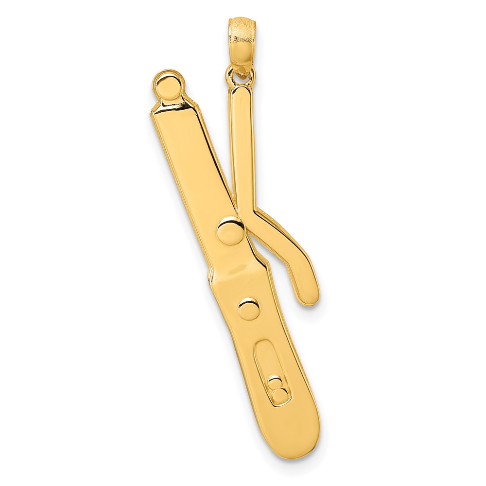 D5810.jpg 14K Polished Curling Wand Pendant - Image 1