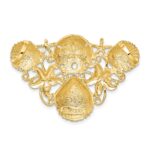 14k Sea Life Diamond-cut Omega Slide - Image 4