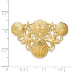 14k Sea Life Diamond-cut Omega Slide - Image 3