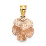 14k Two-tone Rose Charm - Image 3