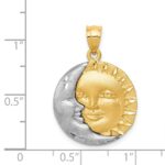 14k Two-tone Sun and Moon Charm - Image 3