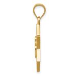 14k Solid Polished Chai in Star of David Charm - Image 2