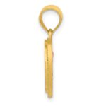 14k Two-Tone Heart Letter D  Initial Pendant - Image 2