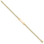 14k Polished Semi-Solid Chain/Solid Plate Anchor Link 23x4.5mm Plate 8 inch ID Bracelet - Image 2