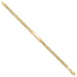 14k Polished Semi-Solid Chain/Solid Plate Anchor Link 22.5x4.5mm Plate 7 inch ID Bracelet - Image 2