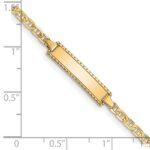 14k Polished Solid Chain/Solid Plate Anchor Link 18.5x5mm Plate 6 inch Baby/Child ID Bracelet - Image 3
