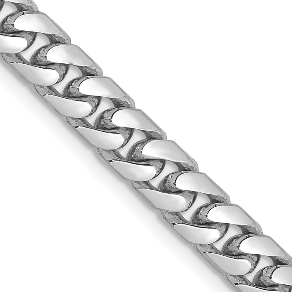 DCU160W.jpg 14K White Gold 5mm Solid Miami Cuban Link with Lobster Clasp Chain - Image 1