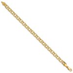 14k 6mm Solid Double Link Charm Bracelet - Image 2