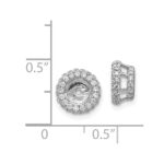 14k White Gold 5/8 carat Diamond Circle Earring Jackets - Image 3