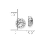 10k White Gold Diamond Earring Jackets - Image 3