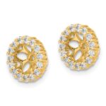 14k Diamond Circle Earring Jacket Mountings only - NO Diamonds - Image 2