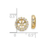 14k Diamond Circle Earring Jacket Mountings only - NO Diamonds - Image 3