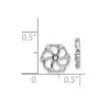 14k White Gold 1/5 carat AA Diamond Earring Jackets - Image 3