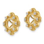 14k 1/4 carat Lab Grown Diamond VS/SI+ G+ with 4.4 mm Earring Jacket - Image 2