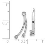 14k White Gold 2-Stone Dangle Diamond Earring Jacket Mountings - Image 3