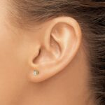 14k 1/6 carat Lab Grown Diamond VS/SI+ G+ Round Complete Four Prong Heavyweight Stud Earrings - Image 3