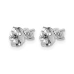 14k White Gold 1/5 carat Lab Grown Diamond VS+ F+ Round Complete Four Prong Heavyweight Stud Earrings - Image 4