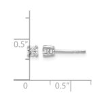 14k White Gold 1/5 carat Certified Lab Grown Diamond VS/SI+ G+ Round Complete Four Prong Heavyweight Stud Earrings - Image 5