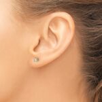 14k 1/5 carat Certified Lab Grown Diamond VS+ F+ Round Complete Four Prong Heavyweight Stud Earrings - Image 3