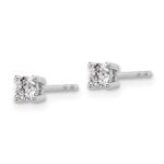 Platinum 1/3 carat Lab Grown Diamond VS+ F+ Round Complete Four Prong Stud Earrings - Image 2