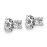 Platinum 1/3 carat Lab Grown Diamond VS+ F+ Round Complete Four Prong Stud Earrings - Image 3