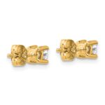 18k 1/2 carat Certified Lab Grown Diamond VS+ F+ Round Complete Four Prong Stud Earrings - Image 3