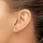 14k 1/2 carat Certified Lab Grown Diamond VS+ F+ Round Complete Four Prong Heavyweight Stud Earrings - Image 3