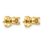 14k 1/2 carat Certified Lab Grown Diamond VS+ F+ Round Complete Four Prong Heavyweight Stud Earrings - Image 4