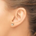 14k 5/8 carat Certified Lab Grown Diamond VS+ F+ Round Complete Four Prong Heavyweight Stud Earrings - Image 3