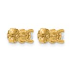 14k 5/8 carat Lab Grown Diamond VS+ F+ Round Complete Four Prong Heavyweight Stud Earrings - Image 4