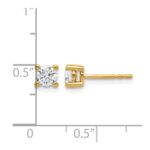 14k 5/8 carat Lab Grown Diamond VS+ F+ Round Complete Four Prong Heavyweight Stud Earrings - Image 5
