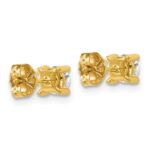 18k 3/4 carat Lab Grown Diamond VS+ F+ Round Complete Four Prong Stud Earrings - Image 3
