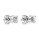 14k White Gold 3/4 carat Lab Grown Diamond VS/SI+ G+ Round Complete Four Prong Heavyweight Stud Earrings - Image 3