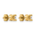 14k 7/8 carat Lab Grown Diamond VS/SI+ G+ Round Complete Four Prong Heavyweight Stud Earrings - Image 4