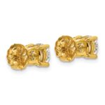 18k 2 carat Certified Lab Grown Diamond VS+ F+ Round Complete Four Prong Stud Earrings - Image 3