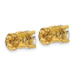 14k 3 carat Lab Grown Diamond VS/SI+ G+ Round Complete Four Prong Heavyweight Stud Earrings - Image 4
