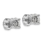 14k White Gold 5 carat Lab Grown Diamond VS/SI+ G+ Round Complete Four Prong Heavyweight Stud Earrings - Image 4