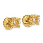 14k 4 carat Lab Grown Diamond VS+ F+ Round Complete Four Prong Lightweight Stud Earrings - Image 3