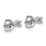 14k White Gold 1/5 carat Lab Grown Diamond VS/SI+ G+ Round Complete Four Prong Screwback Heavyweight Stud Earrings - Image 4