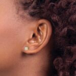 14k 1/2 carat Certified Lab Grown Diamond VS/SI+ G+ Round Complete Four Prong Screwback Heavyweight Stud Earrings - Image 3