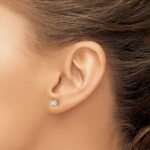 14k 5/8 carat Certified Lab Grown Diamond VS+ F+ Round Complete Four Prong Screwback Heavyweight Stud Earrings - Image 3